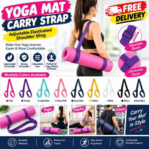 Yoga mat carry - mat, strap