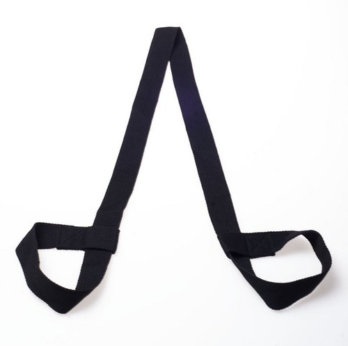 Black cotton yoga - black, strap
